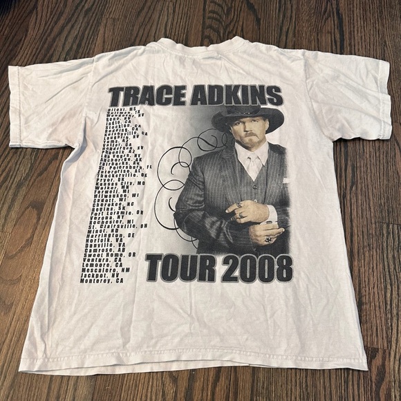 Trace Adkins Y2K 2008 Tour White T-Shirt size Medium - Picture 5 of 5